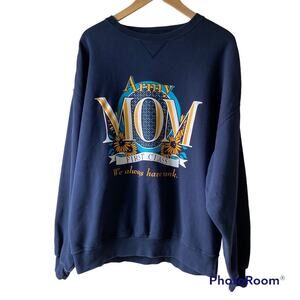 Army Mom Sweatshirt Oversized Navy Blue Size L